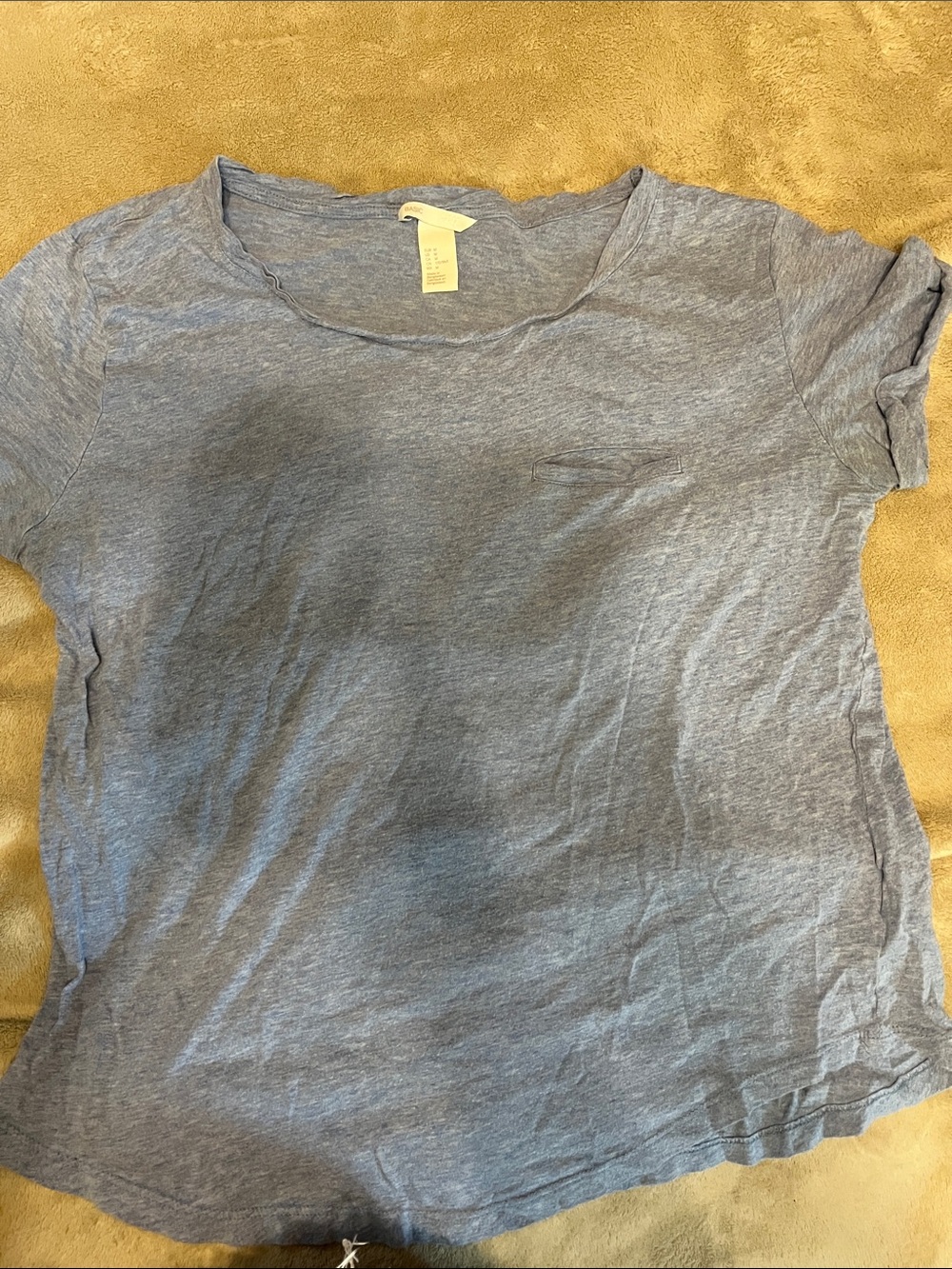 H&M Heather Blue Short Sleeve Crewneck Tee